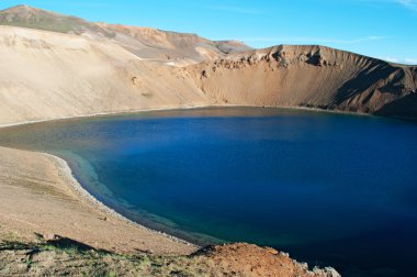 İzlanda: Viti krater ve manzarayı Gölü 