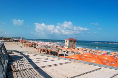 Tel Aviv, İsrail, Ortadoğu: Tel Aviv Tayelet, Tel Aviv Akdeniz sahil çalıştırmak Promenade Marnixkade plajlar biri