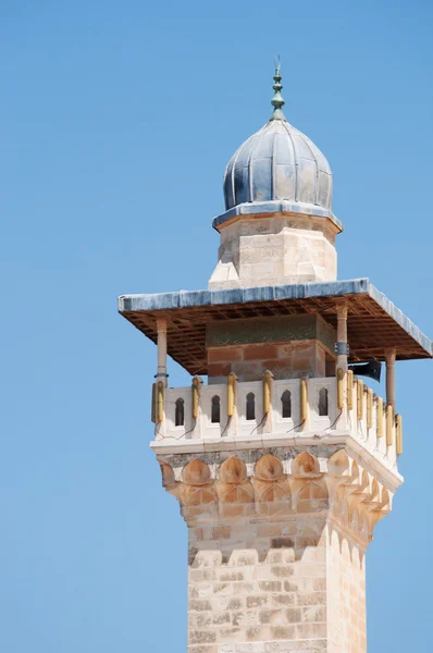 Jerusalem, Israel: minareten av Al Aqsa Moské — Stockfoto