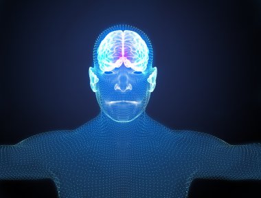 Brain degenerative diseases, Parkinson's, body, face clipart