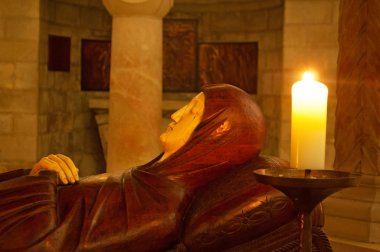 Kudüs: Dormition Abbey uyku Meryem Ana heykeli 