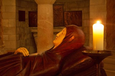 Kudüs: Dormition Abbey uyku Meryem Ana heykeli 