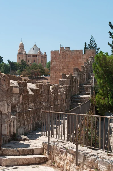 Jérusalem : l'Abbaye de la Dormition vue des Murs — Photo