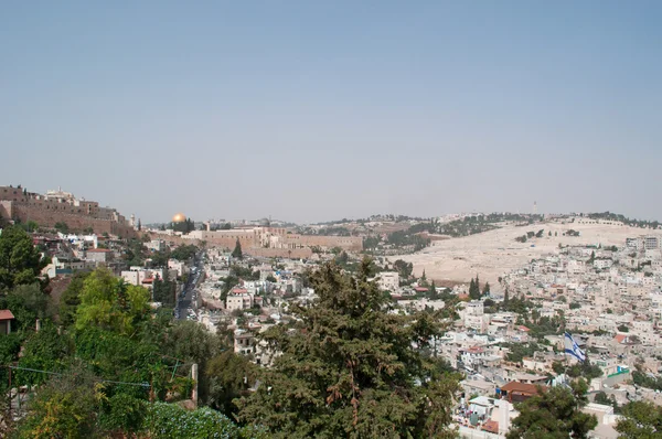 Jerusalem: Blick auf die Skyline der Altstadt mit der Felskuppel — Stockfoto