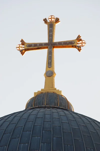 Jerusalem, Israel, Mellanöstern: Detaljer för det koptiska ortodoxa patriarkatet i gamla staden, bostäder säte för den koptiska ärkebiskopen och tre kyrkor, den viktigaste som är den kyrka av St. Antonius från 3: e-talet — Stockfoto