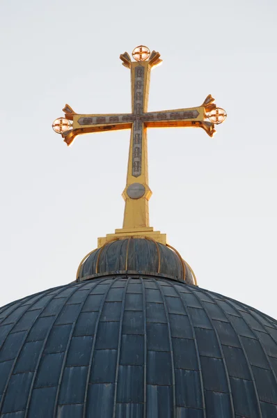 Yerusalem, Israel, Timur Tengah: detail patriarkat Ortodoks Koptik di Kota Lama, tempat kedudukan Uskup Agung Koptik dan tiga gereja, yang paling penting adalah Gereja St. Antonius yang berasal dari abad ke-3 — Stok Foto