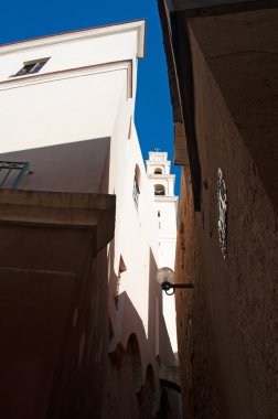 Jaffa, Old City, İsrail, Ortadoğu: Çan Kulesi, Aziz Peter Kilisesi, 1654 Tel Aviv Yafa, saray ve tarihi kentin sokakları en eski parçası üstüne inşa bir Fransisken kilisesi 