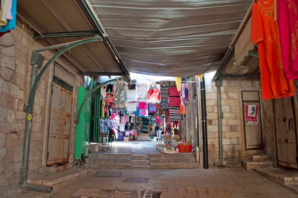 Nazaret: vista de los callejones y el zoco de la Ciudad Vieja, el mercado — Foto de Stock