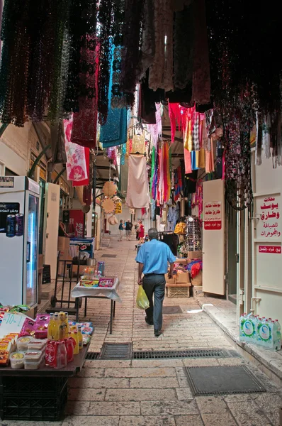 Nazareth: görünümü sokakları ve eski şehir souq, Pazar — Stok fotoğraf