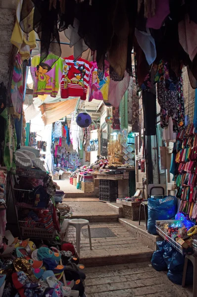 Nazaré: vista para os becos e o souq da Cidade Velha, o mercado — Fotografia de Stock
