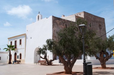 Formentera, Balear Adaları, İspanya: görünüm Sant Francesc Xavier Kilisesi, ana şehir ve sermaye adanın, başlangıçta bir müstahkem redoubt olan bina 1726 başladı