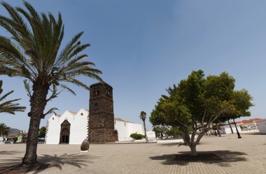 Fuerteventura, Kanarya Adaları, İspanya: civarında 1711 yılında kasaba, La Oliva, adanın kuzey kesiminde inşa görünümü La Candelaria (Iglesia de Nuestra Senora de la Candelaria), of Our Lady kilise 