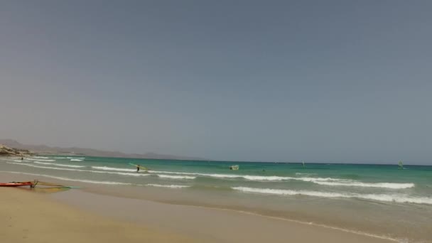 Fuerteventura: view of Playa de Sotavento — Stock Video