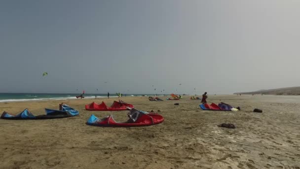 Fuerteventura: Playa de Sotavento görünümü — Stok video