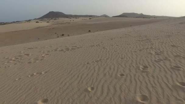 Dunes de sable du désert, grains de sable, Parc naturel de Corralejo, 30 août 2016. Fuerteventura. Pays-Bas 