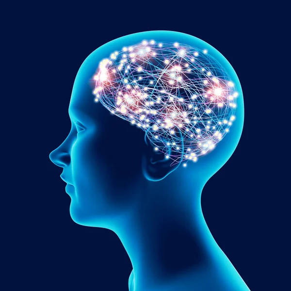 Vývoj Mozku Dětí Dospívajících Stimuli Nápady Jak Fungují Neurony Synapse — Stock fotografie