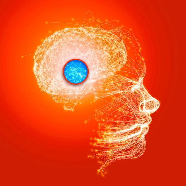 神経学 未来の医学 神経接続 思考と反射の開発 脳と心の無限の可能性を開発する方法 解剖学だ デジタル現実 人工的な意識 3Dレンダリング — ストック写真