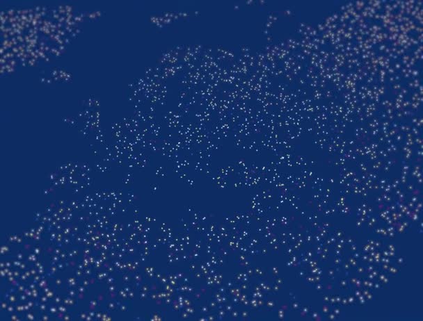 World Map Particles Abstract World Map Made Small Dots Render — Stock Video