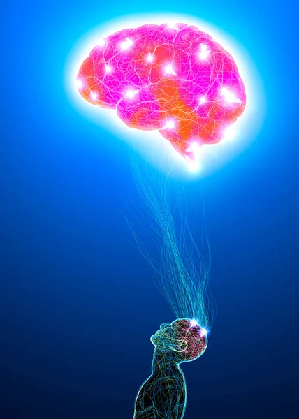 Dijital Bilinç Beyin Potansiyeli Fikirler Yenilikler Zihnini Boşalt Sinapslar Yapay — Stok fotoğraf