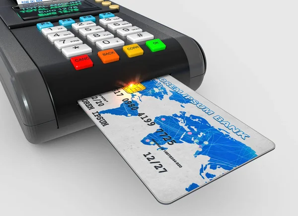 Trawka Karta Kredytowa Cyfrowe Narzędzie Płatnicze Umożliwiające Zwalczanie Uchylania Się — Zdjęcie stockowe