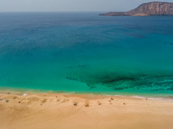 Вид Висоти Пляжу Playa Las Conchas Північ Від Острова Грасіоса — стокове фото