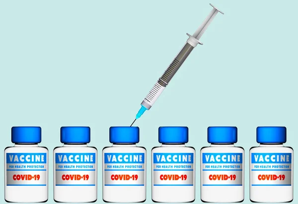 コロナウイルス パンデミック ロックダウンの終わり ワクチンの実行まで Covid 19での治療の研究 希望だ テストと分析 3Dレンダリング ワクチンの生産と流通 — ストック写真