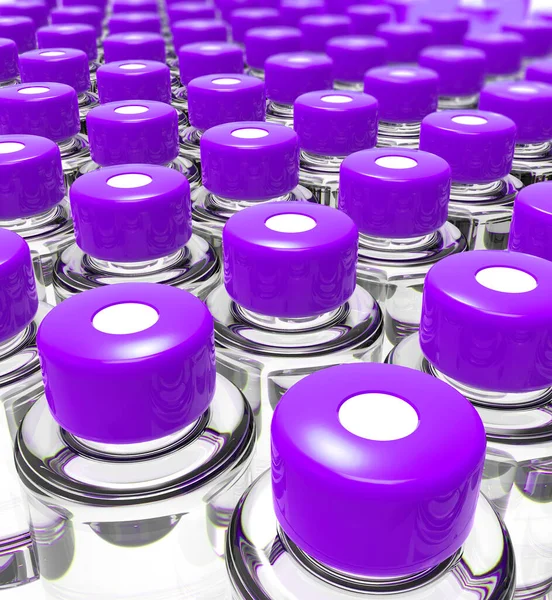 玻璃瓶 Coronavirus 大流行病 封锁的结束 研究和护理 测试和分析 疫苗生产和分发 Covid 3D渲染 — 图库照片