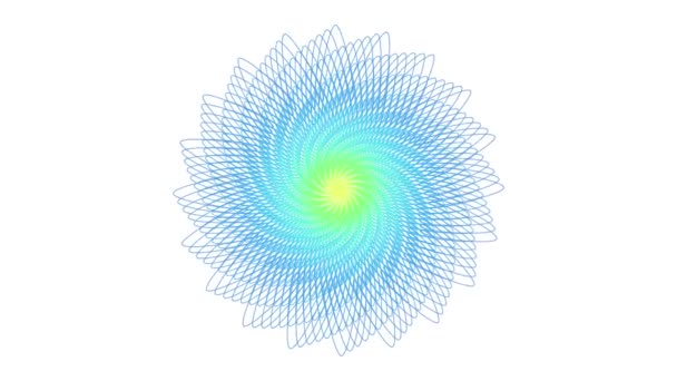 Abstracte Geometrische Vormen Cirkels Lijnen Polygonen Geometrische Samenstellingen Concentrische Cirkels — Stockvideo