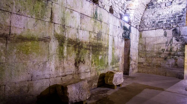 Palacio Diocleciano Ciudad Subterránea Split Croacia Con Muros Columnas Arcos — Foto de Stock