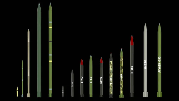 Hamász Rakétarzenál Tüzérségi Rakéták Palesztin Hamász Szervezet Szolgálatában Renderelés Külföldi — Stock Fotó