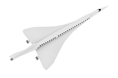 Süpersonik uçuş, her zamankinden daha hızlı hareket eden uçak. Diğer ticari uçuşların aksine, iki kat daha hızlı. 3d hazırlayıcı