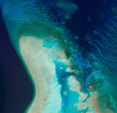 Palau 'nun uydu görüntüsü, Mikronezya, Kayangel Adası' nın kuzeyindeki ıssız ada. Kristal, şeffaf ve yumuşak deniz yatağı. Tropik adalar. Bu görüntünün elementi Nasa tarafından desteklenmektedir