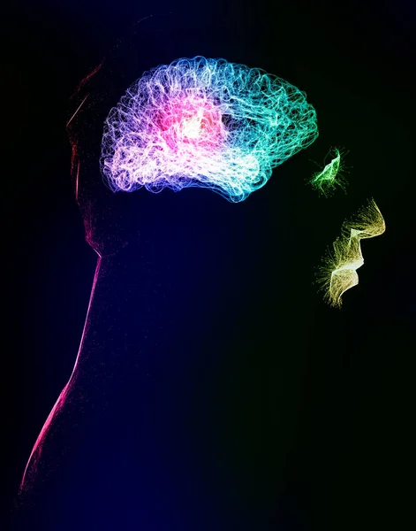 Ztráty Paměti Zapomínání Degenerativní Nemoci Mozkové Problémy Parkinsonova Alzheimerova Choroba — Stock fotografie