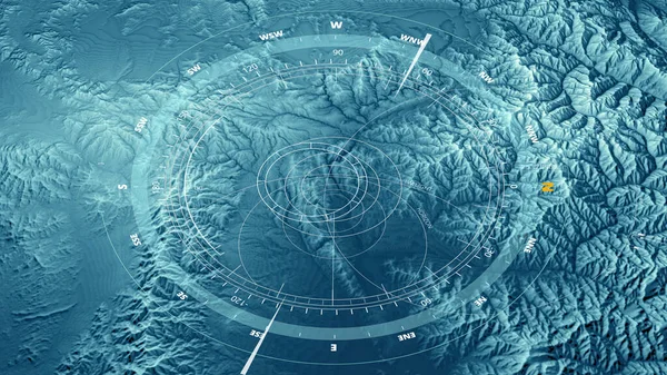 Vista Satellitare Terra Operazioni Belliche Sci Visione Notturna Con Sfumature — Foto Stock