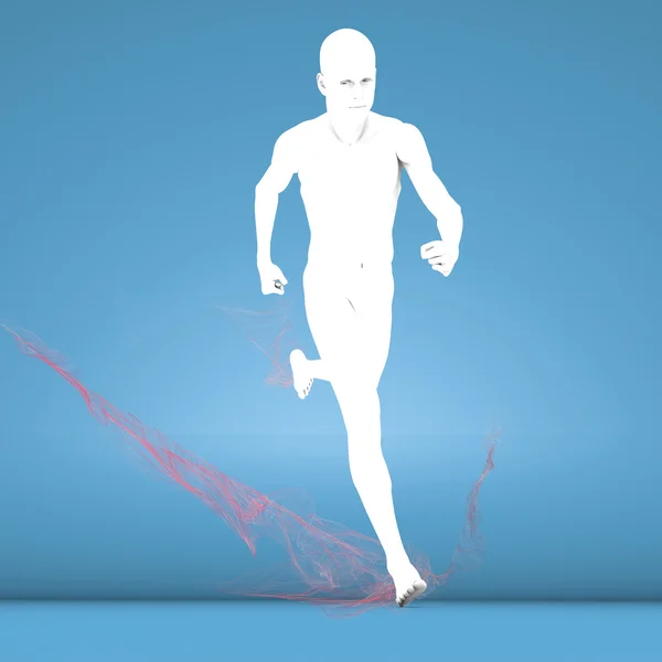 Uomo che corre veloce — Foto Stock