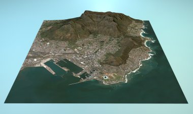cape Town havadan görünümü
