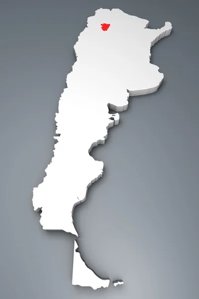 Tucuman eyaleti Arjantin üzerinde harita — Stok fotoğraf