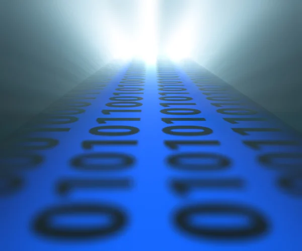 Binary code way — Stock Photo, Image