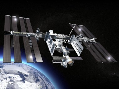 Uluslararası Uzay İstasyonu Dünya yörüngesinde.