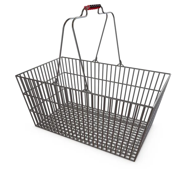 Metal shopping basket — Stock Photo, Image