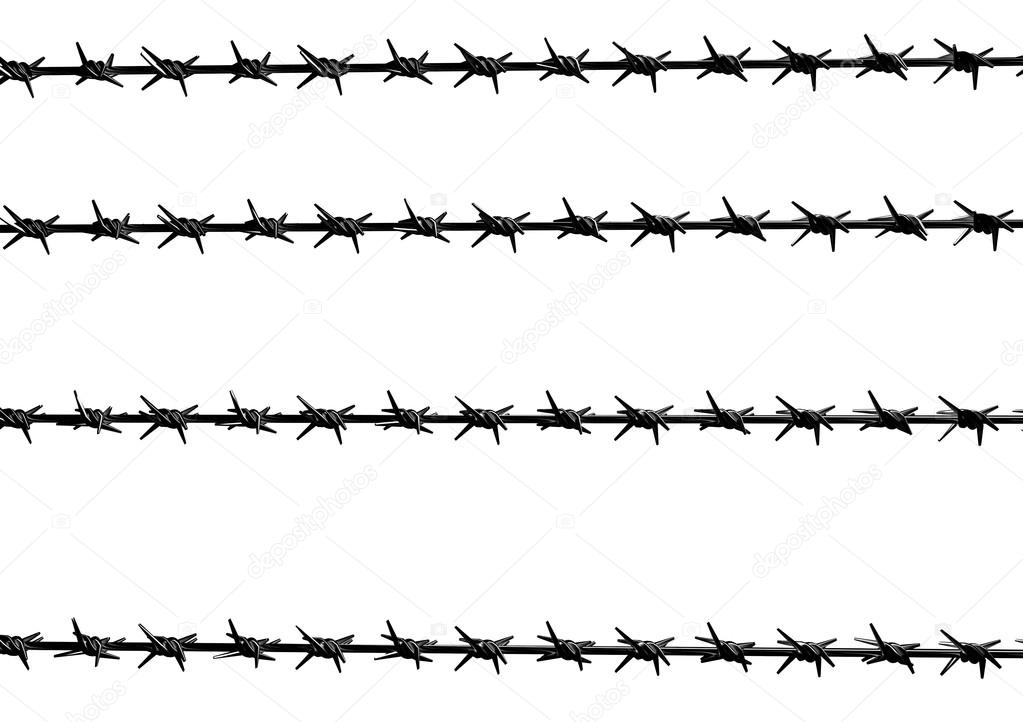 Four of barbed wire