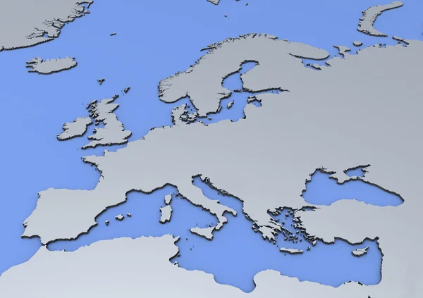 Mapa Europy — Zdjęcie stockowe