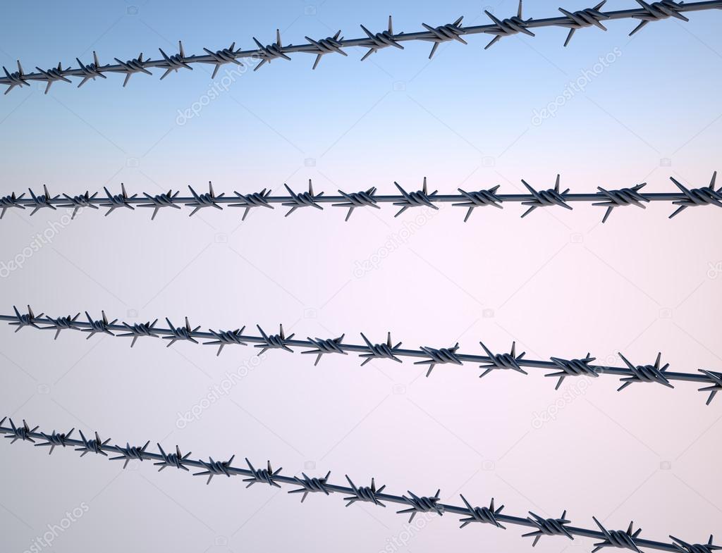Four of barbed wire