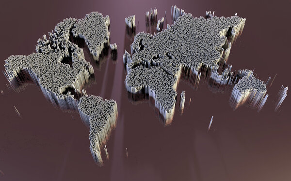 Abstract world map