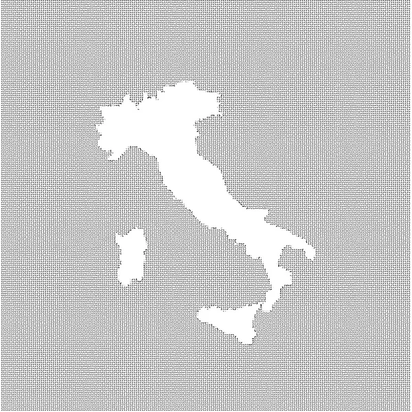 Bílá mapa Itálie — Stockový vektor