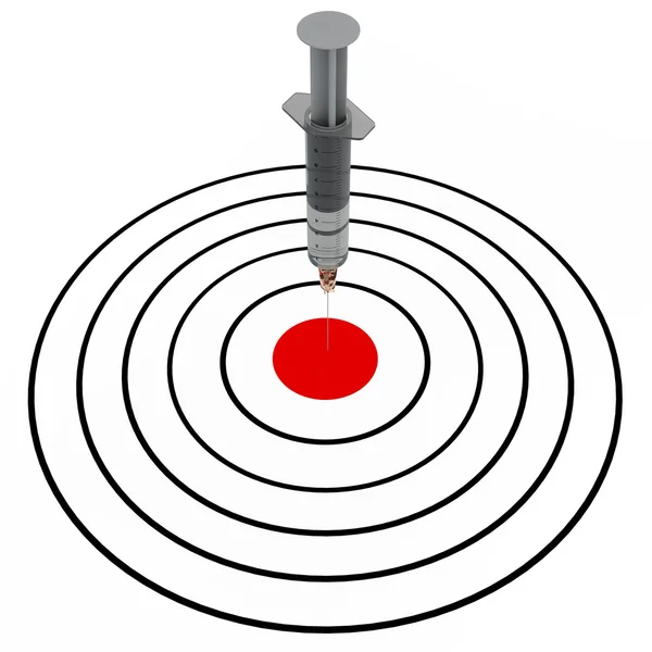 ターゲットの注射器します。 — ストック写真