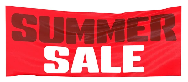 Banner rojo de ventas de verano — Foto de Stock