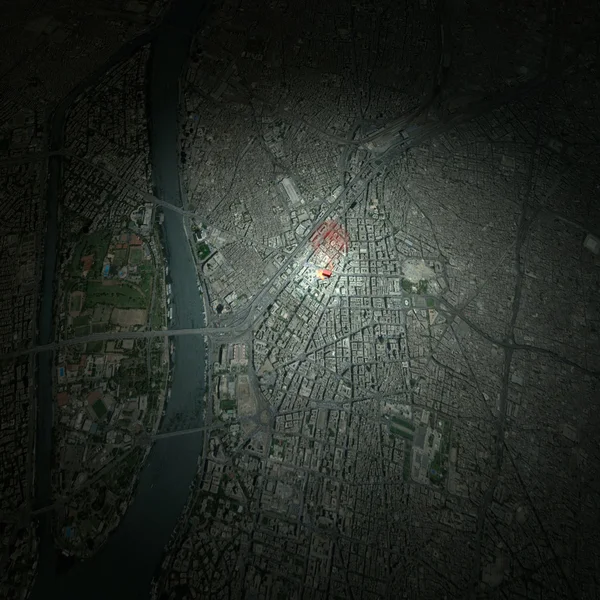 Карта центра Каира — стоковое фото