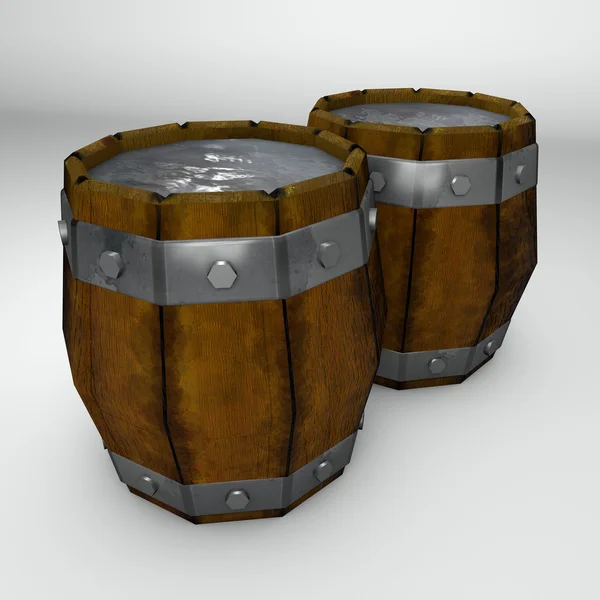 Two barrels with liquid — Stock Photo, Image
