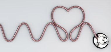 Stethoscope In shape of heart clipart
